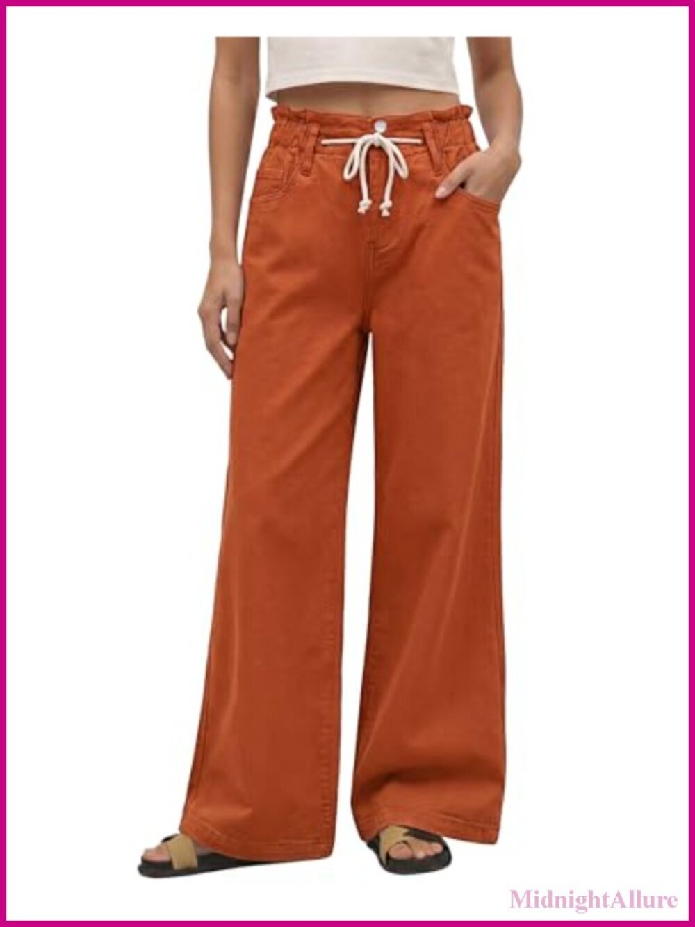 High Waisted Wide Leg Stretch Jeans Elastic Waist Bell Bottom Baggy Y2K Pants